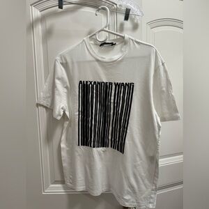 Alexander Wang Barcode Unisex T-Shirt 
Size 44 Fits S or M